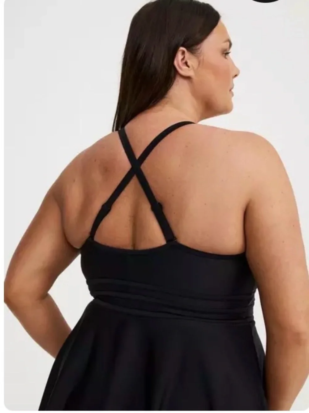 NWT Torrid Black Strappy Skater One-Piece Swim Dress ~ END OF SUMMER SALE!! - Picture 5 of 7